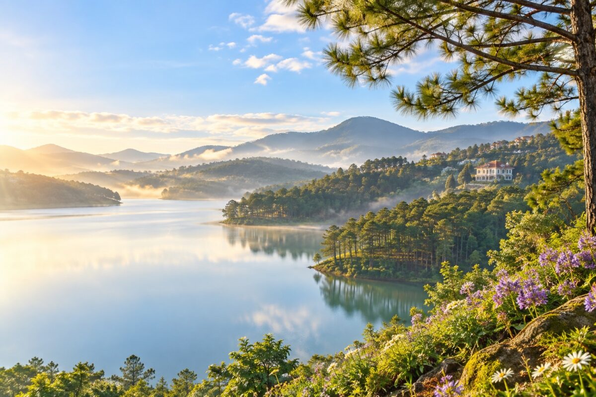 AI illustration: Tuyen Lam Lake, Da Lat