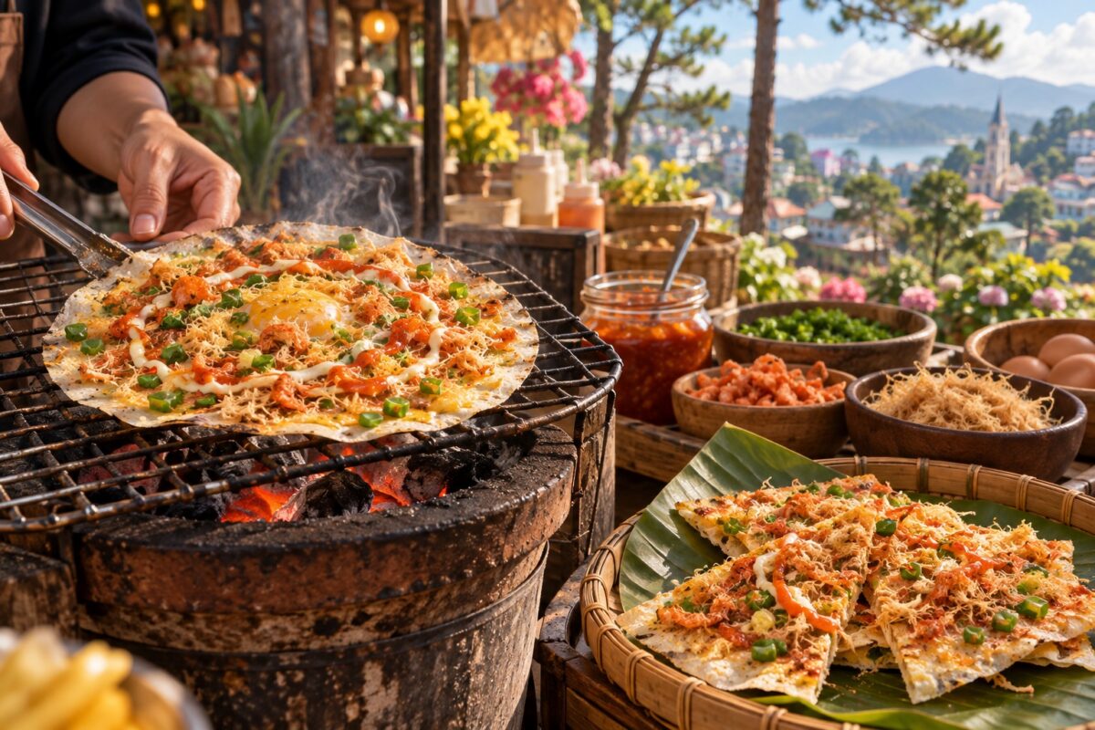 AI illustration: Da Lat grilled rice paper