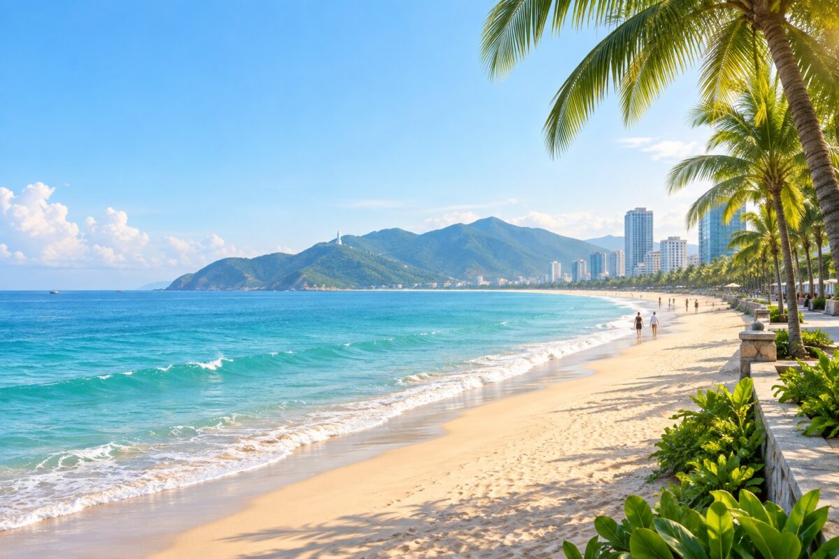 AI illustration: My Khe coastline, Da Nang