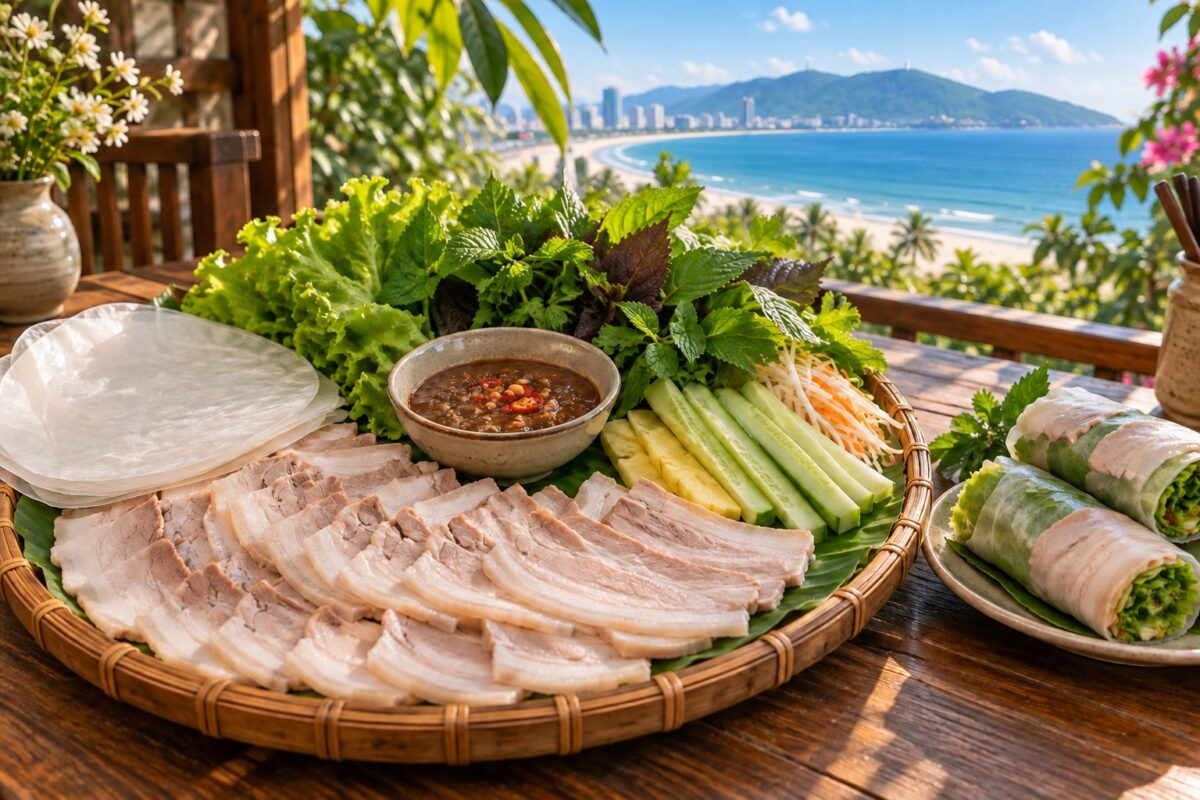 AI illustration: Pork rice-paper rolls