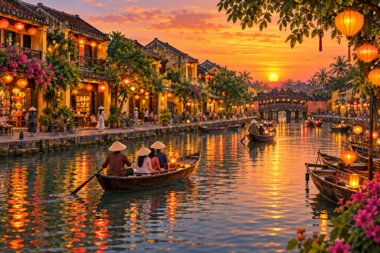 Illustration of hoi-an, Vietnam